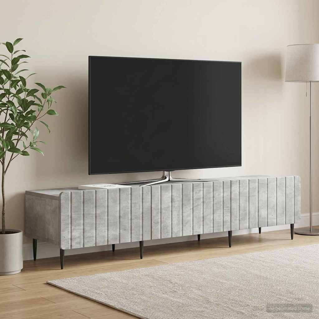 Televizní Skříň Se Zásuvkou Betonově Šedá 147 X 34,5 X 32 Cm