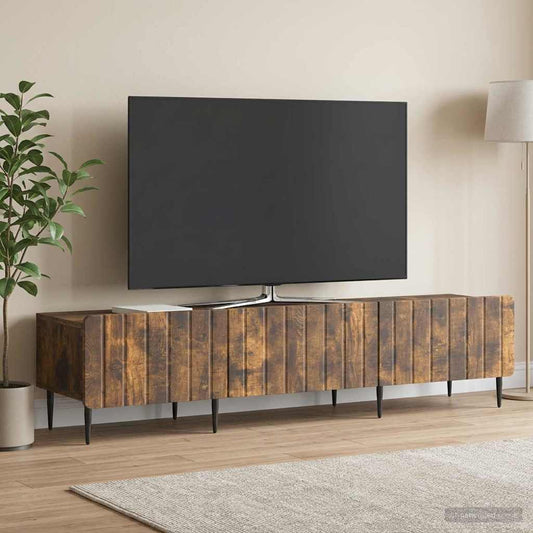 Televizní Skříň Kouřový Dub 147 X 34,5 X 32 Cm Kompozitní Dřevo