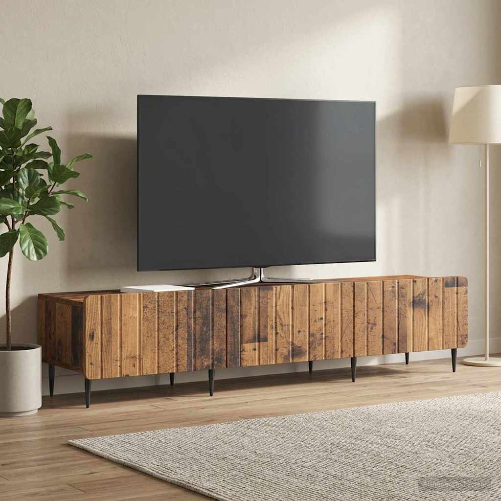Televizní Skříň Staré Dřevo 147 X 34,5 X 32 Cm Kompozitní Dřevo