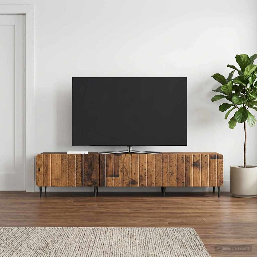 Televizní Skříň Staré Dřevo 147 X 34,5 X 32 Cm Kompozitní Dřevo