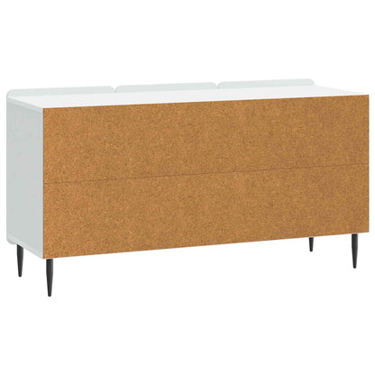 Televizní Skříň Bílá 99 X 34,5 X 52 Cm Kompozitní Dřevo