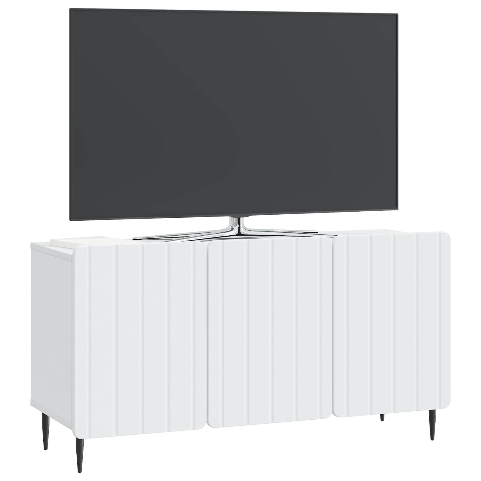 Televizní Skříň Bílá 99 X 34,5 X 52 Cm Kompozitní Dřevo