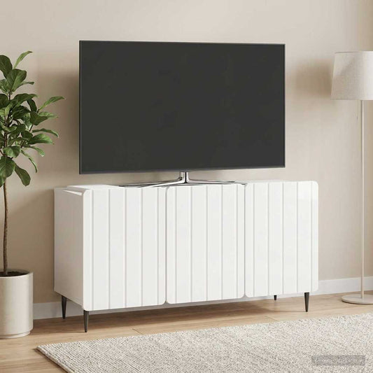 Televizní Skříň Bílá S Vysokým Leskem 99 X 34,5 X 52 Cm