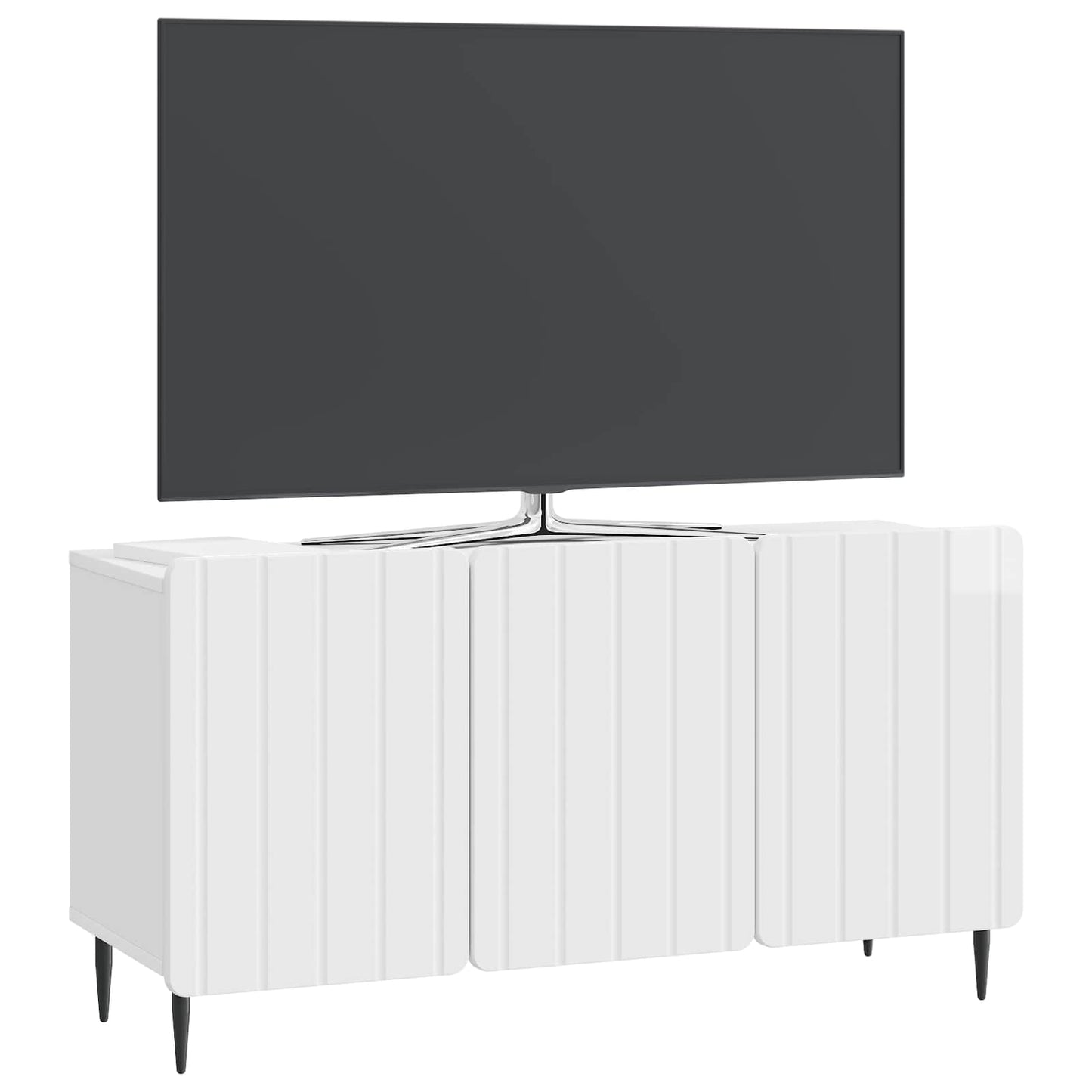 Televizní Skříň Bílá S Vysokým Leskem 99 X 34,5 X 52 Cm