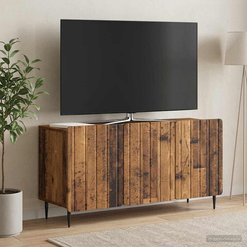 Televizní Skříň Staré Dřevo 99 X 34,5 X 52 Cm Kompozitní Dřevo