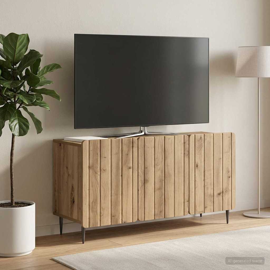 Televizní Skříň 99 X 34,5 X 52 Cm Dub Artisan Kompozitní Dřevo
