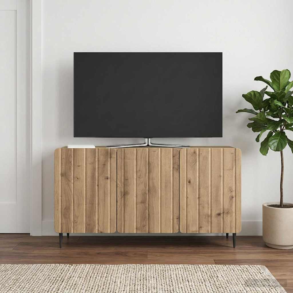 Televizní Skříň 99 X 34,5 X 52 Cm Dub Artisan Kompozitní Dřevo