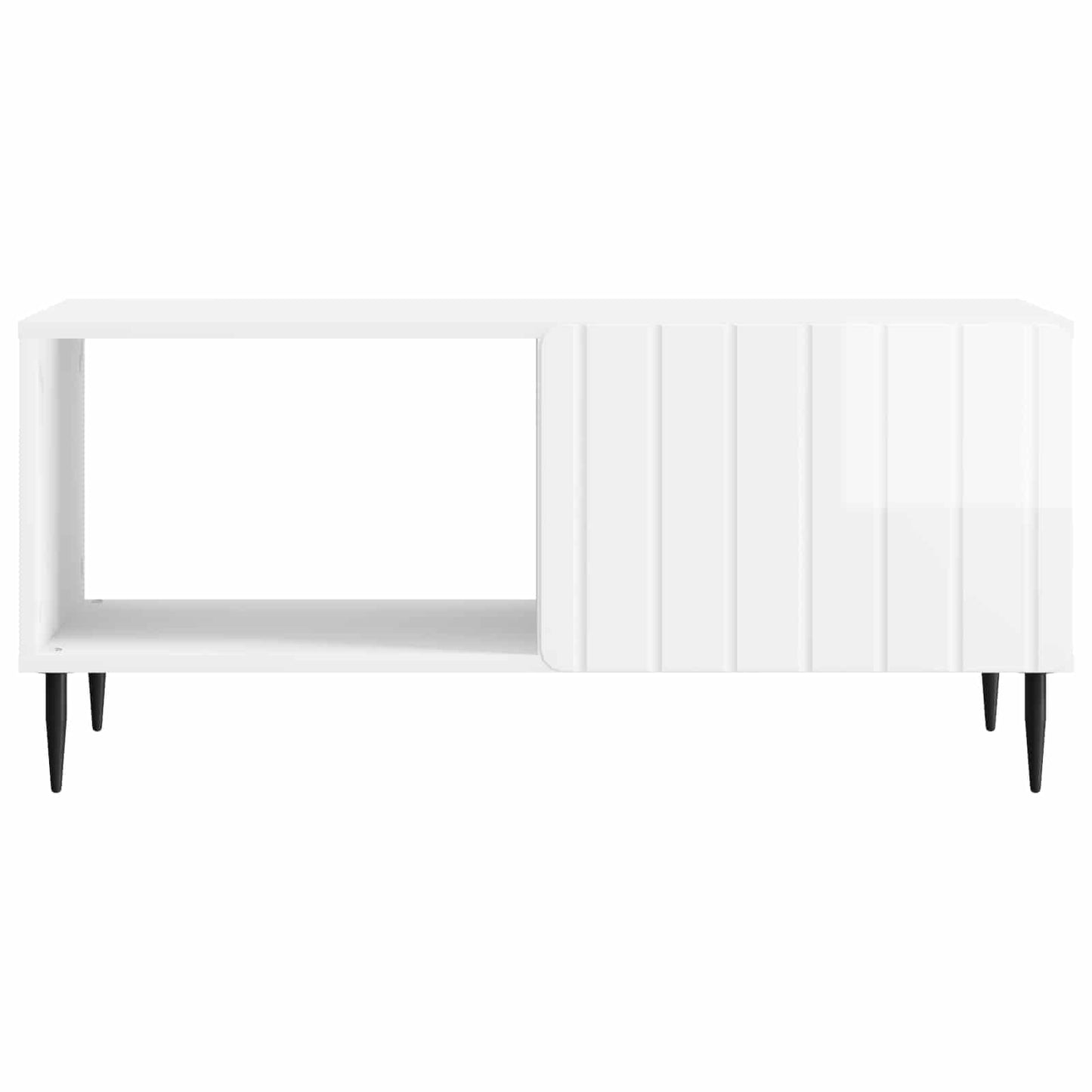 Konferenční Stolek Bílá S Vysokým Leskem 90 X 50 X 40 Cm