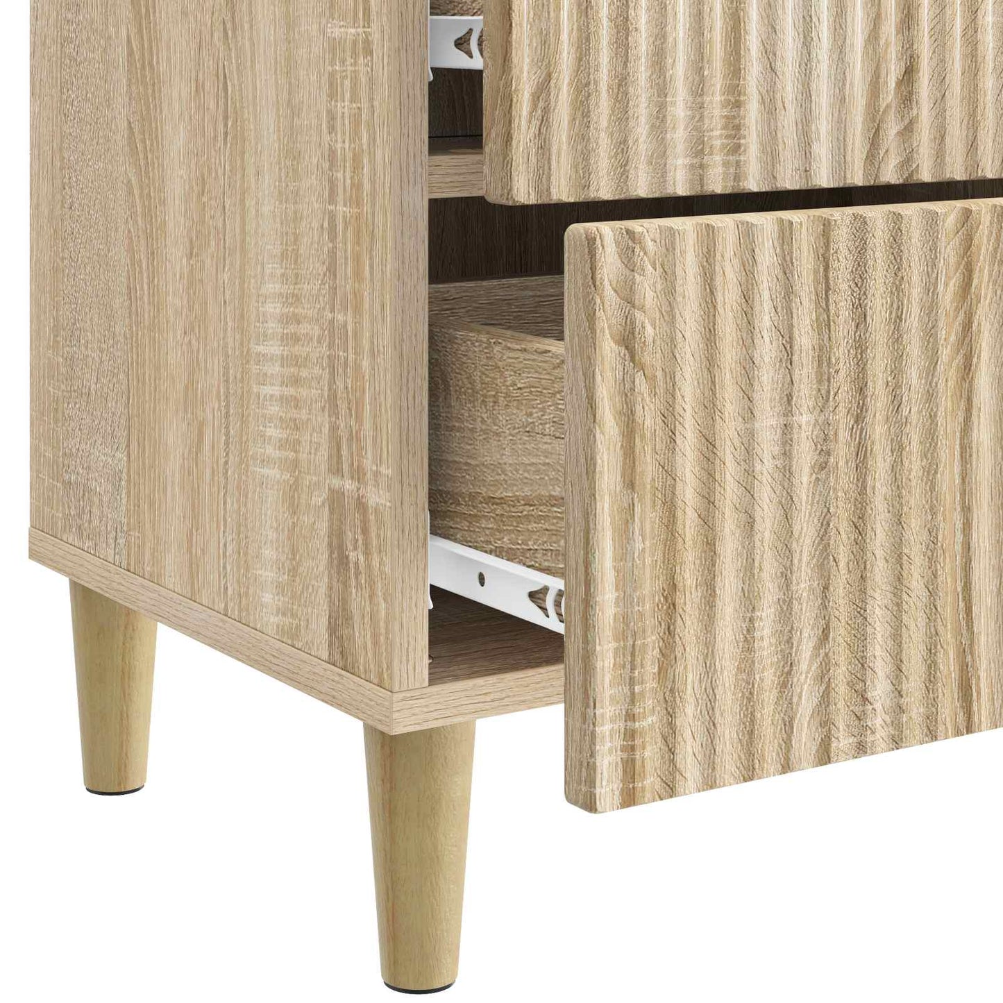 Noční Skříňka Se Zásuvkou 2 Pcs Dub Sonoma 43 X 34,5 X 48 Cm