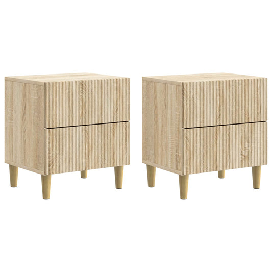 Noční Skříňka Se Zásuvkou 2 Pcs Dub Sonoma 43 X 34,5 X 48 Cm