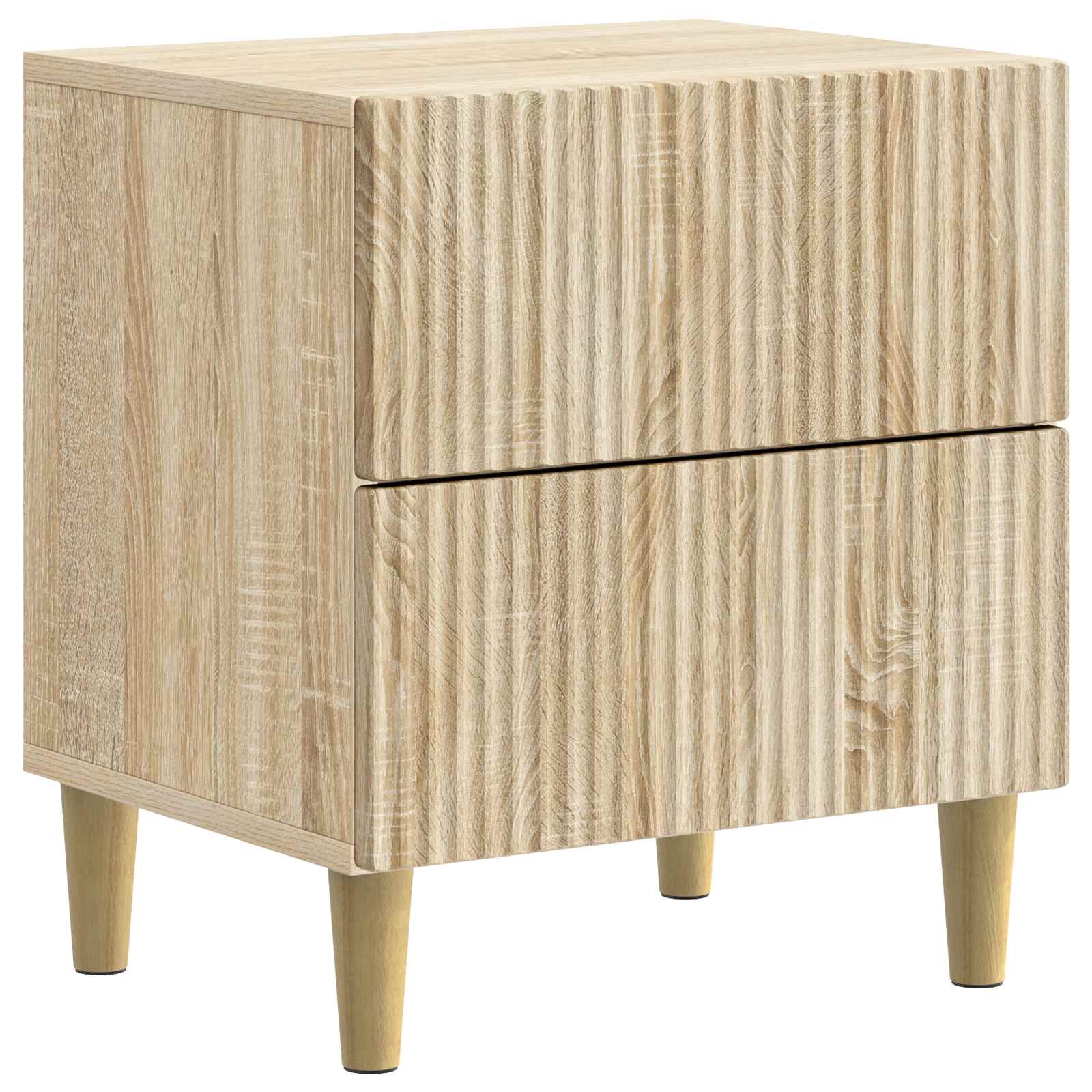 Noční Skříňka Se Zásuvkou 2 Pcs Dub Sonoma 43 X 34,5 X 48 Cm