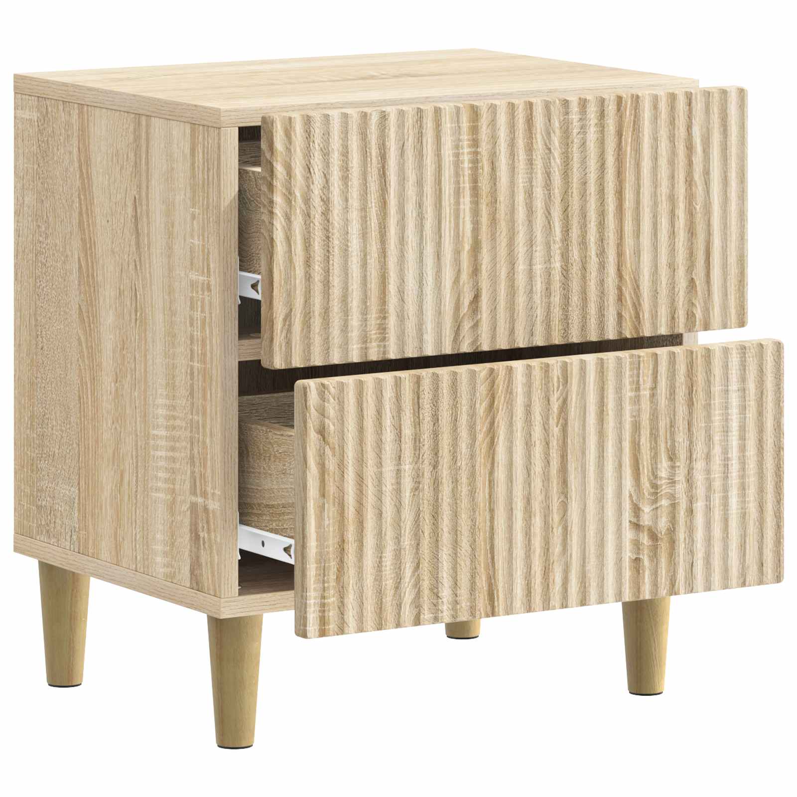 Noční Skříňka Se Zásuvkou 2 Pcs Dub Sonoma 43 X 34,5 X 48 Cm