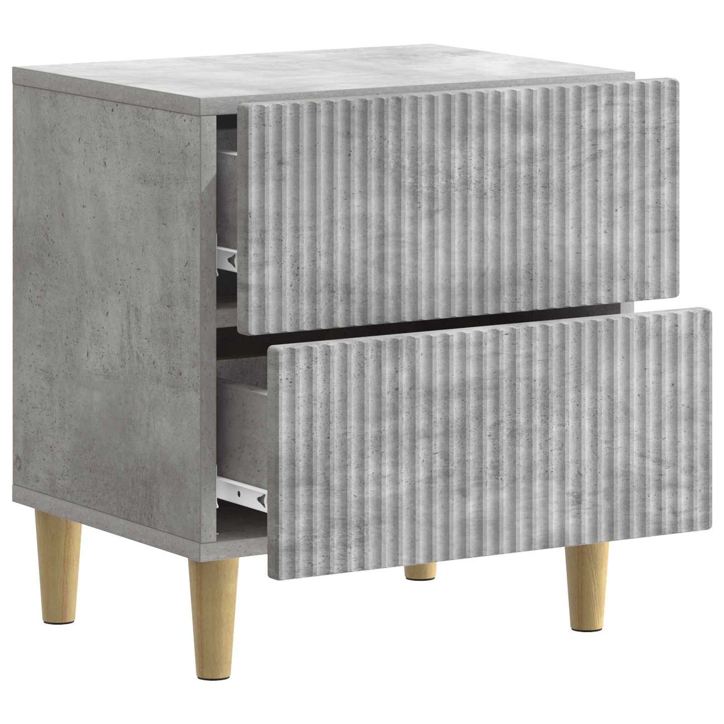 Noční Skříňka Se Zásuvkou 2 Pcs Betonově Šedá 43 X 34,5 X 48 Cm