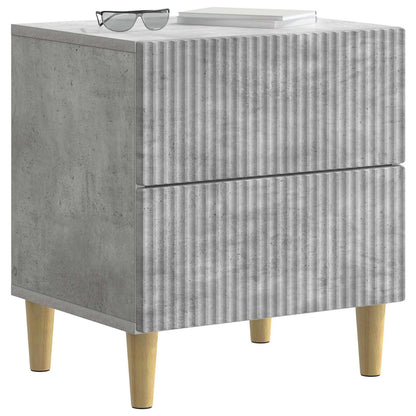 Noční Skříňka Se Zásuvkou 2 Pcs Betonově Šedá 43 X 34,5 X 48 Cm