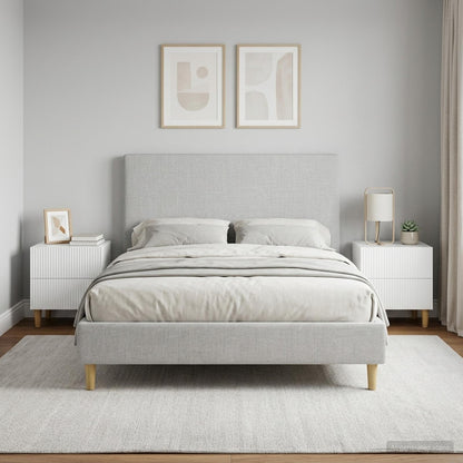 Noční Skříňka 2 Pcs Bílá S Vysokým Leskem 43 X 34,5 X 48 Cm