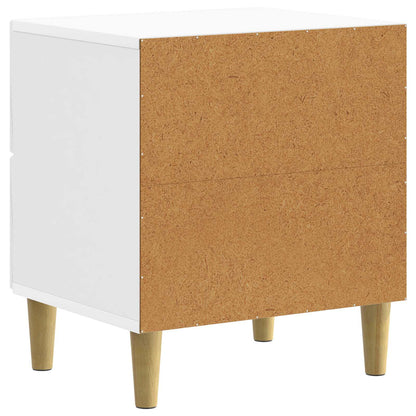 Noční Skříňka 2 Pcs Bílá S Vysokým Leskem 43 X 34,5 X 48 Cm
