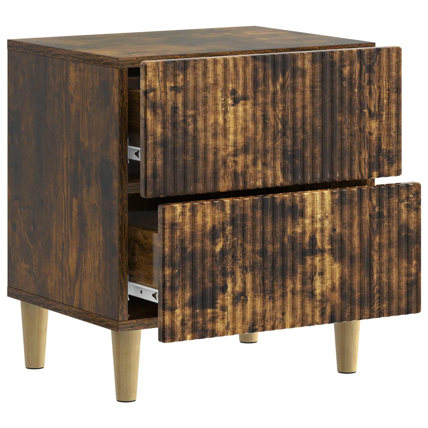 Noční Skříňka Se Zásuvkou 2 Pcs Kouřový Dub 43 X 34,5 X 48 Cm