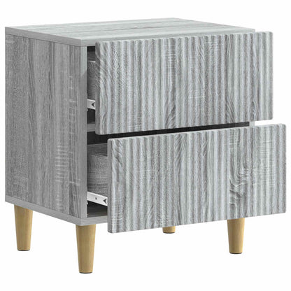 Noční Skříňka Se Zásuvkou 2 Pcs Šedá Sonoma 43 X 34,5 X 48 Cm