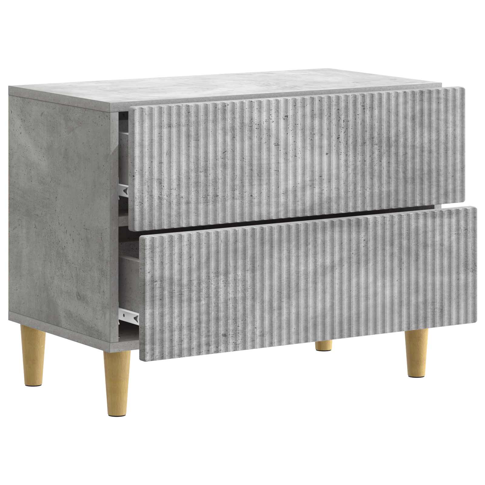Noční Skříňka Betonově Šedá 62 X 34,5 X 48 Cm Kompozitní Dřevo