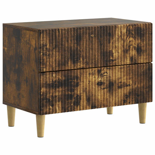 Noční Skříňka Kouřový Dub 62 X 34,5 X 48 Cm Kompozitní Dřevo