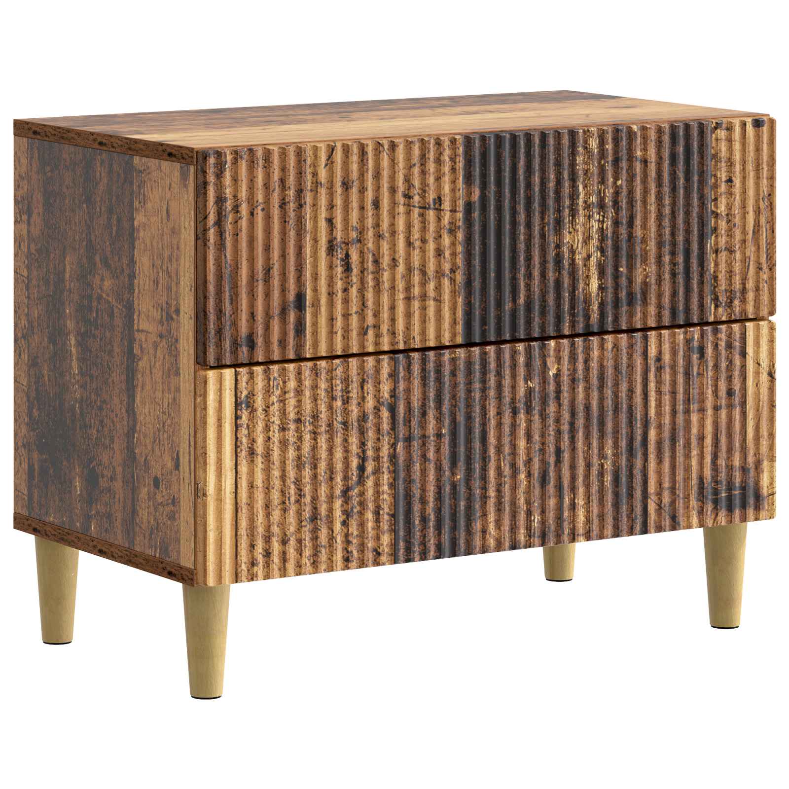 Noční Skříňka Staré Dřevo 62 X 34,5 X 48 Cm Kompozitní Dřevo