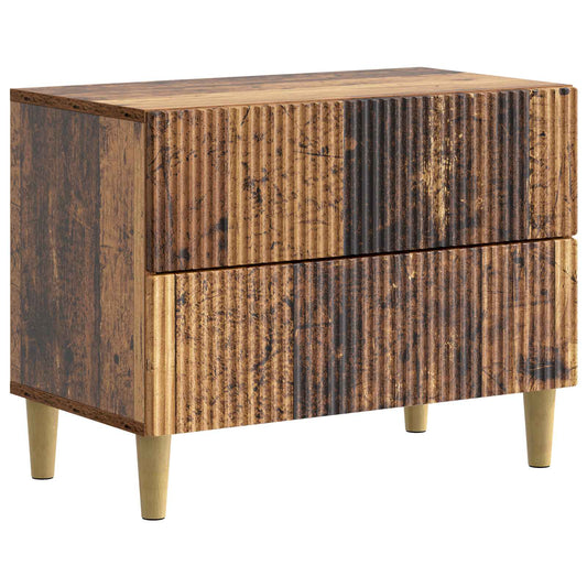 Noční Skříňka Staré Dřevo 62 X 34,5 X 48 Cm Kompozitní Dřevo