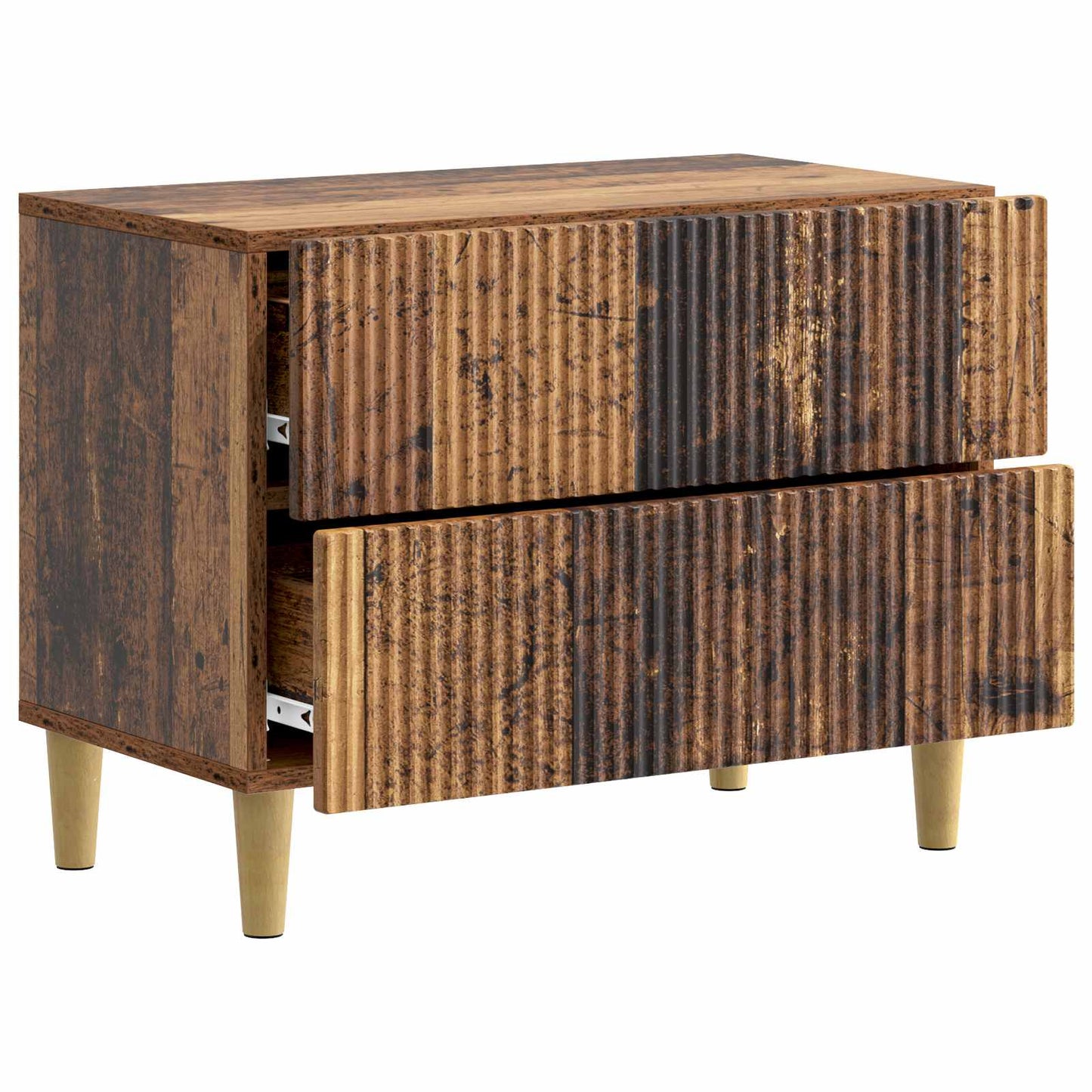 Noční Skříňka Staré Dřevo 62 X 34,5 X 48 Cm Kompozitní Dřevo