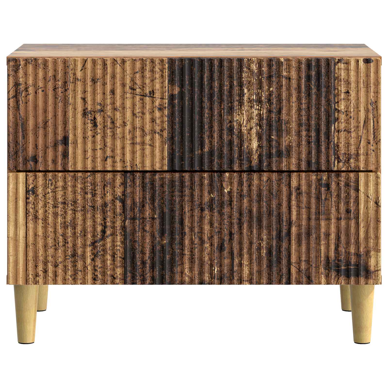 Noční Skříňka Staré Dřevo 62 X 34,5 X 48 Cm Kompozitní Dřevo