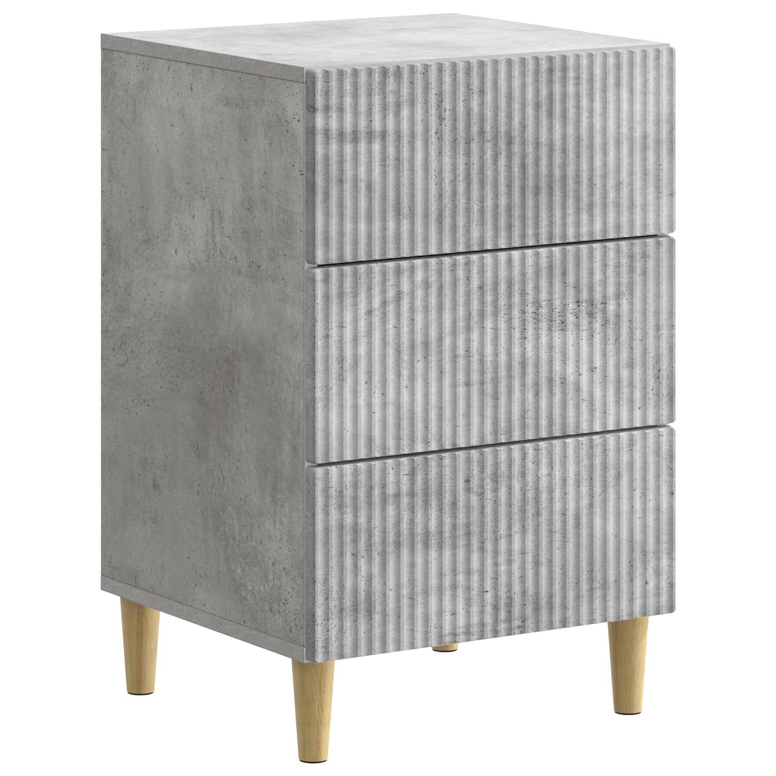 Noční Skříňka Betonově Šedá 43 X 41 X 66,5 Cm Kompozitní Dřevo