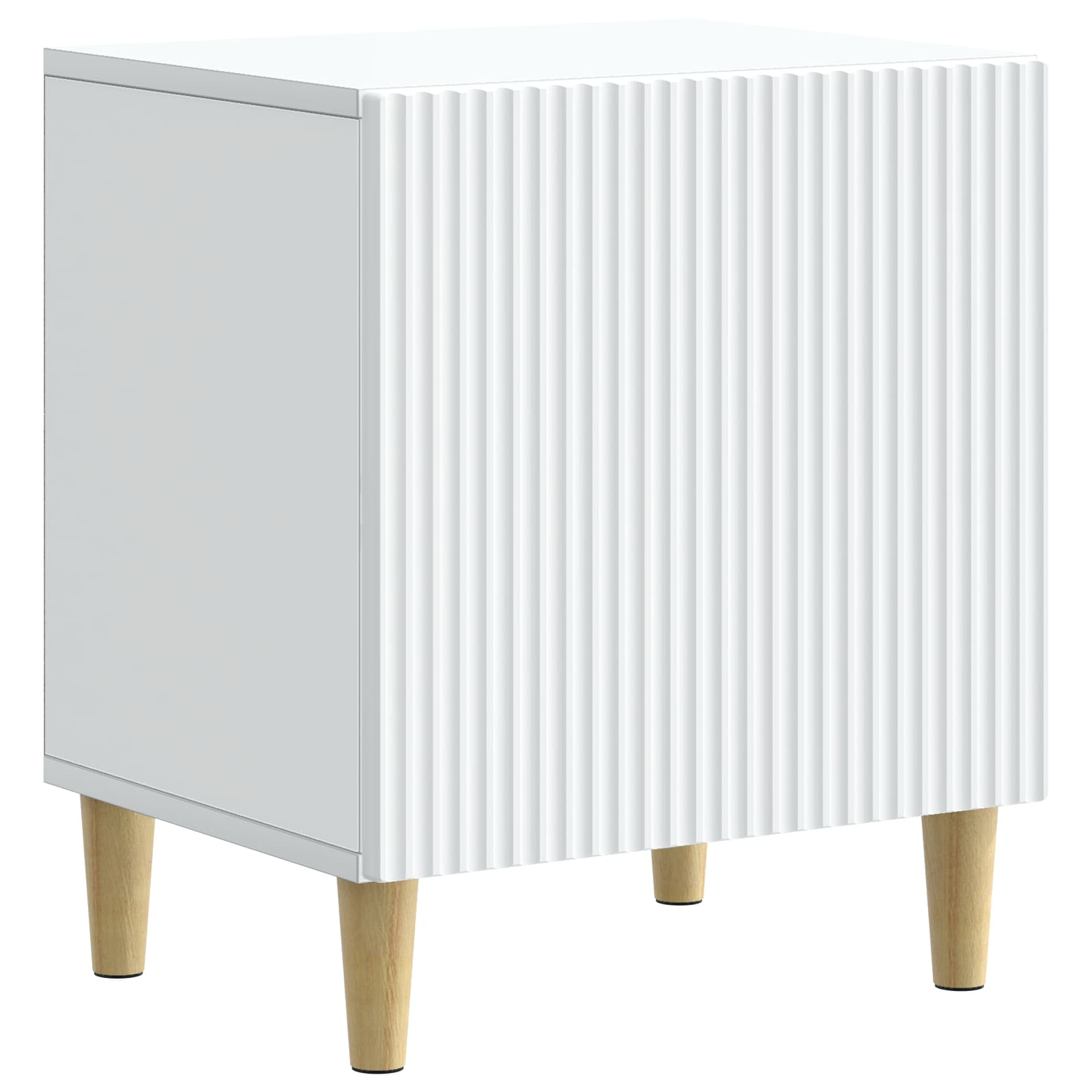 Noční Skříňka 2 Pcs Bílá 43 X 34,5 X 50 Cm Kompozitní Dřevo