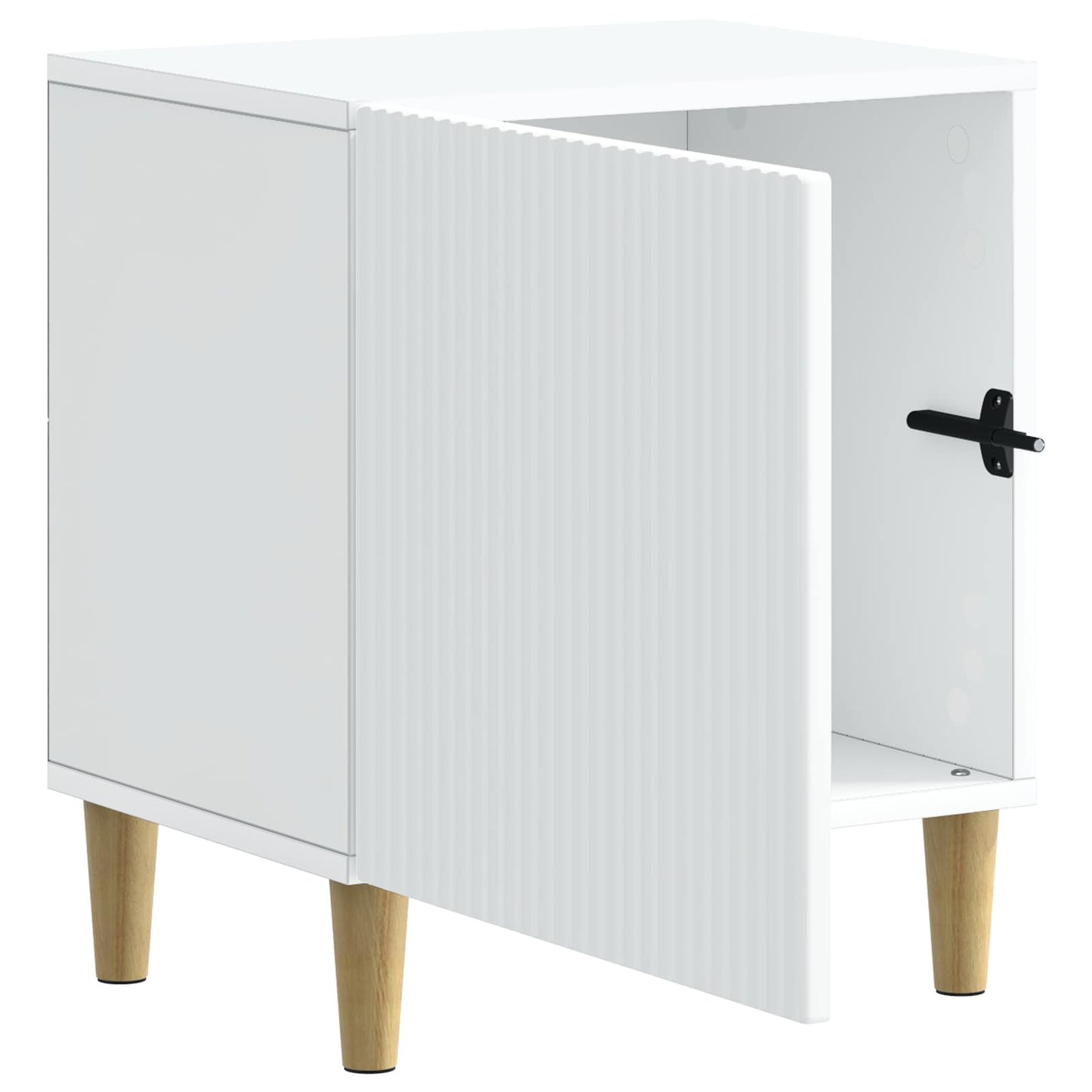 Noční Skříňka 2 Pcs Bílá 43 X 34,5 X 50 Cm Kompozitní Dřevo