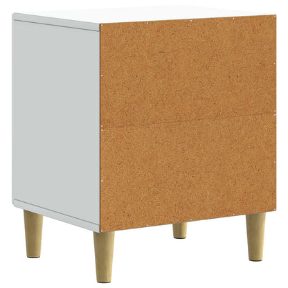 Noční Skříňka 2 Pcs Bílá 43 X 34,5 X 50 Cm Kompozitní Dřevo