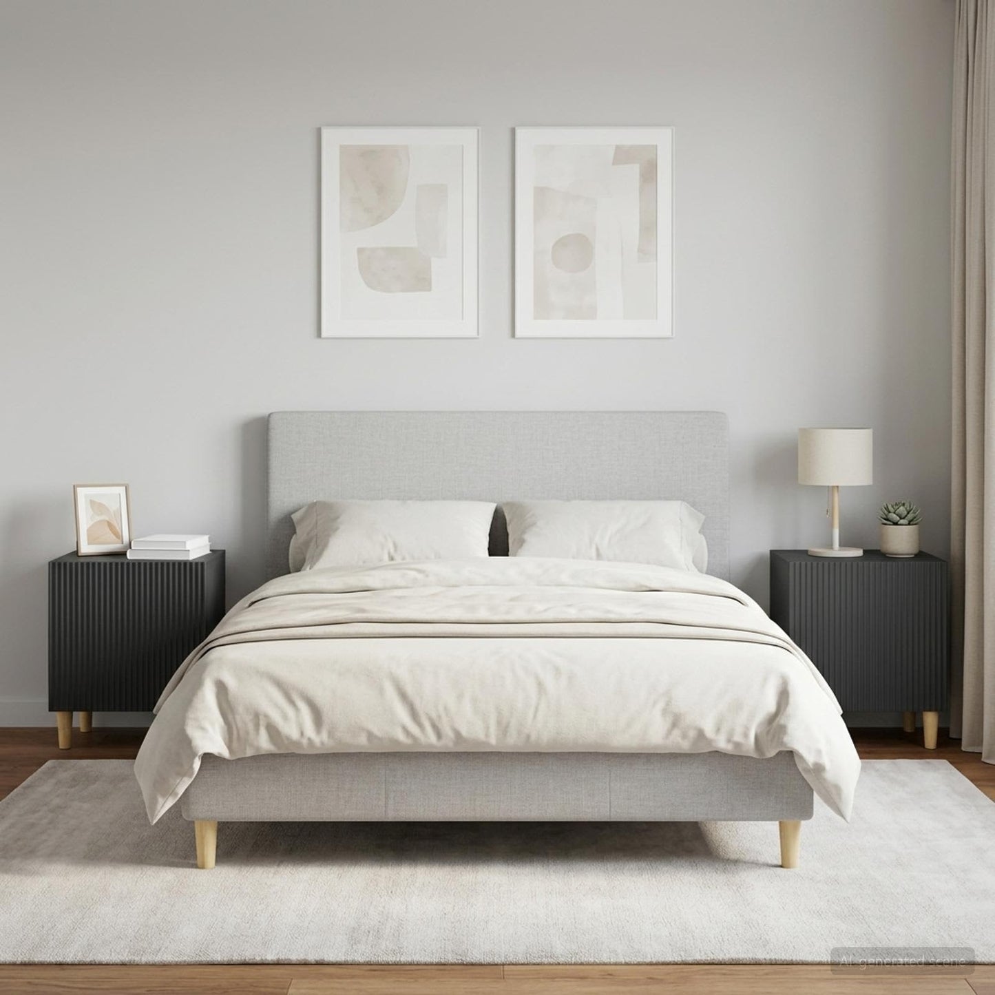 Noční Skříňka 2 Pcs Černá 43 X 34,5 X 50 Cm Kompozitní Dřevo