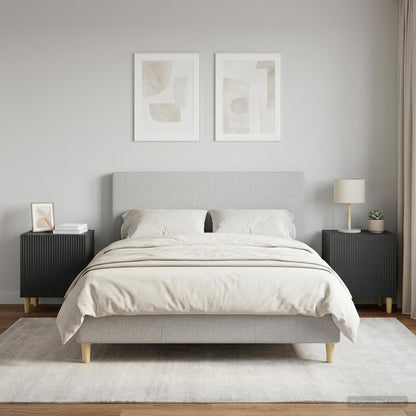 Noční Skříňka 2 Pcs Černá 43 X 34,5 X 50 Cm Kompozitní Dřevo