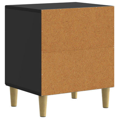 Noční Skříňka 2 Pcs Černá 43 X 34,5 X 50 Cm Kompozitní Dřevo