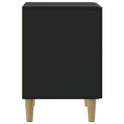 Noční Skříňka 2 Pcs Černá 43 X 34,5 X 50 Cm Kompozitní Dřevo