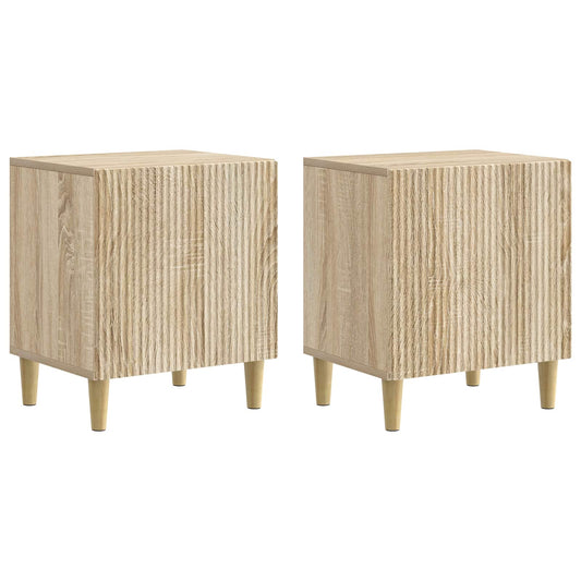 Noční Skříňka 2 Pcs Dub Sonoma 43 X 34,5 X 50 Cm