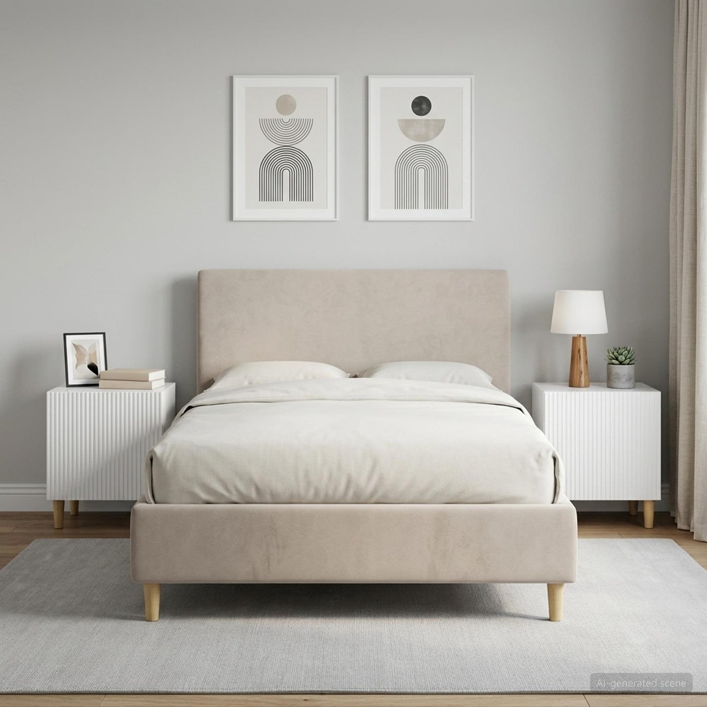 Noční Skříňka 2 Pcs Bílá S Vysokým Leskem 43 X 34,5 X 50 Cm