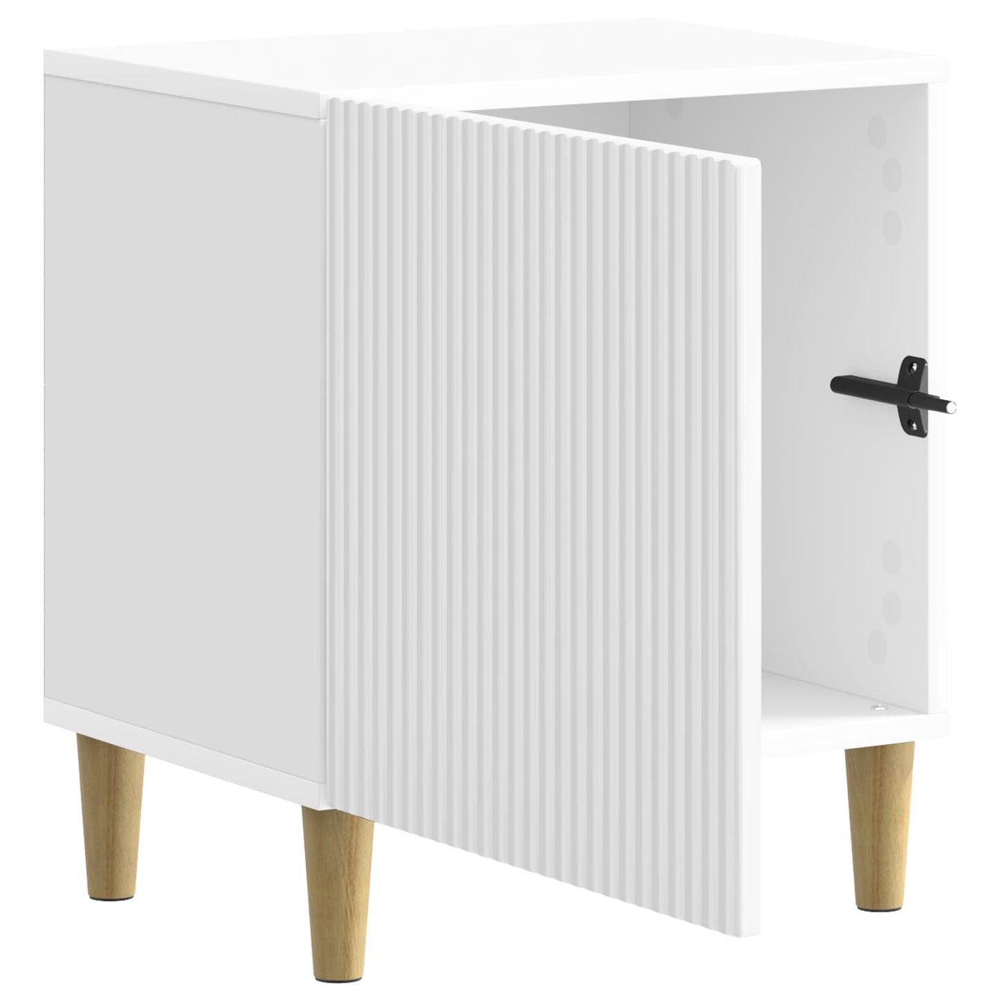 Noční Skříňka 2 Pcs Bílá S Vysokým Leskem 43 X 34,5 X 50 Cm