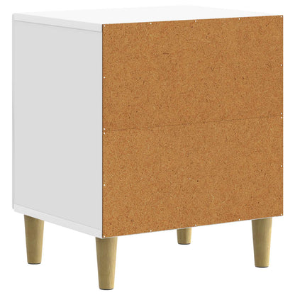 Noční Skříňka 2 Pcs Bílá S Vysokým Leskem 43 X 34,5 X 50 Cm