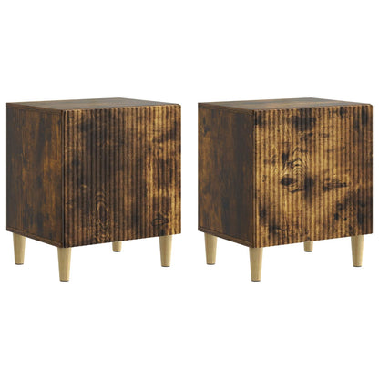 Noční Skříňka 2 Pcs Kouřový Dub 43 X 34,5 X 50 Cm
