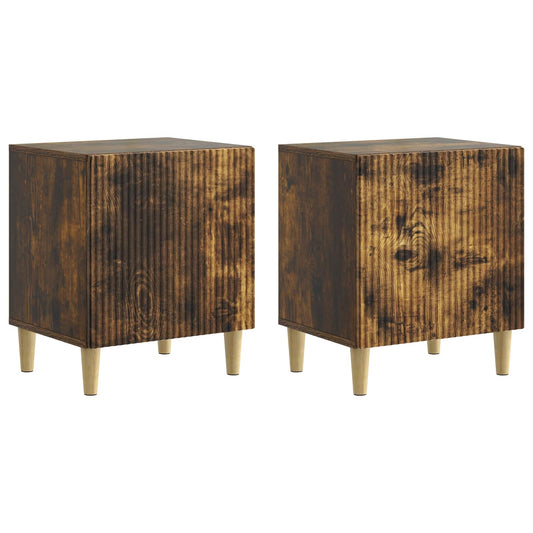 Noční Skříňka 2 Pcs Kouřový Dub 43 X 34,5 X 50 Cm