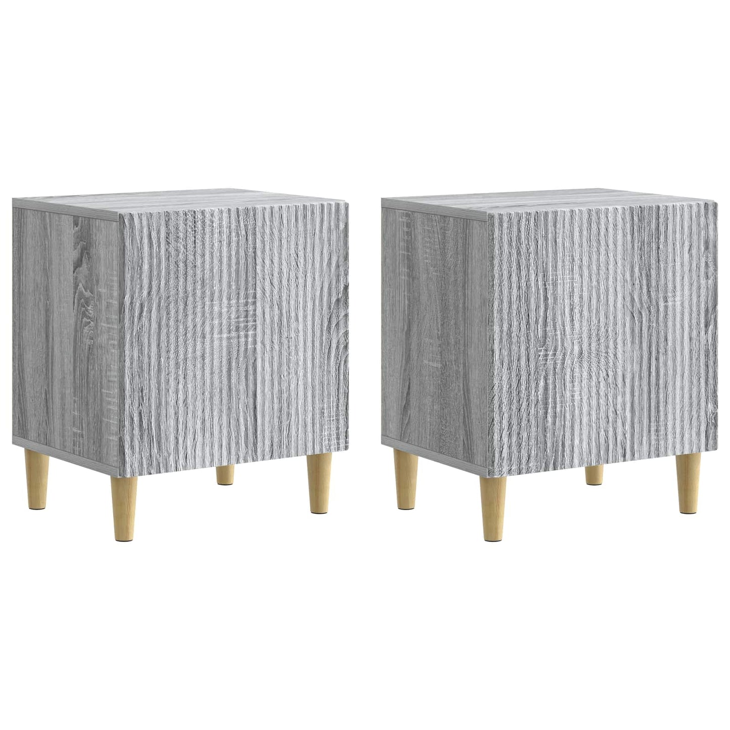 Noční Skříňka 2 Pcs Šedá Sonoma 43 X 34,5 X 50 Cm