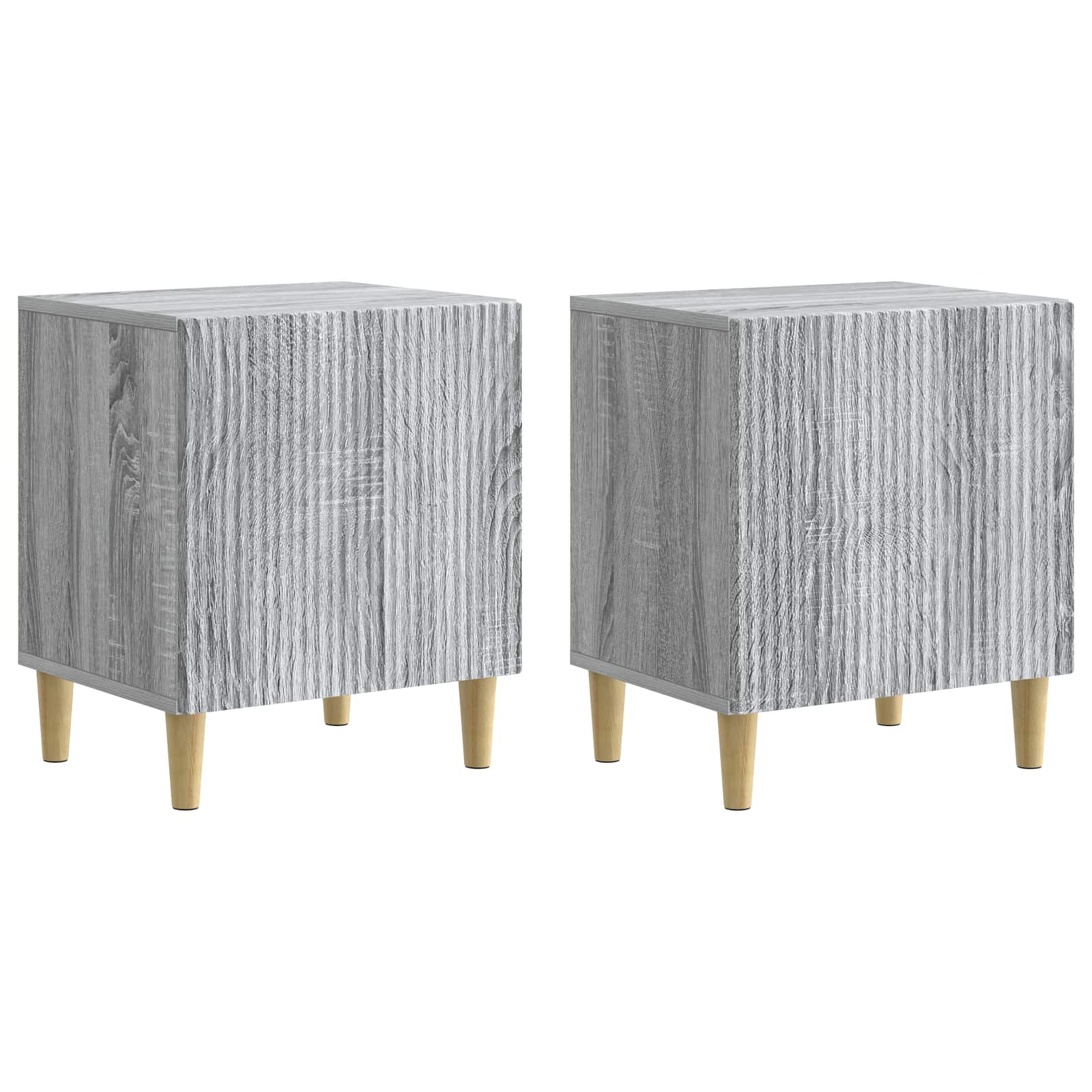 Noční Skříňka 2 Pcs Šedá Sonoma 43 X 34,5 X 50 Cm