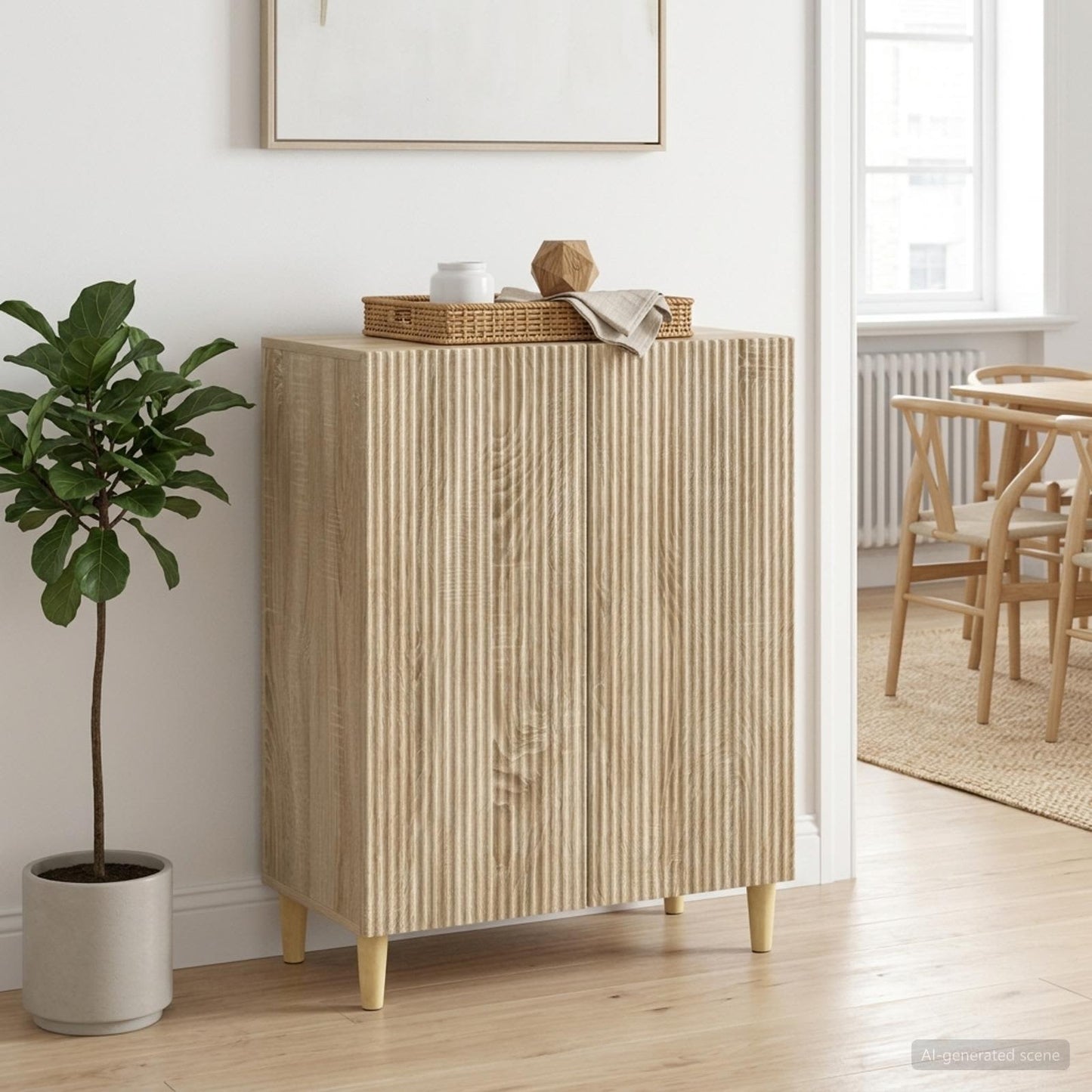Servírovací Skříň Dub Sonoma 66 X 34,5 X 90 Cm Kompozitní Dřevo