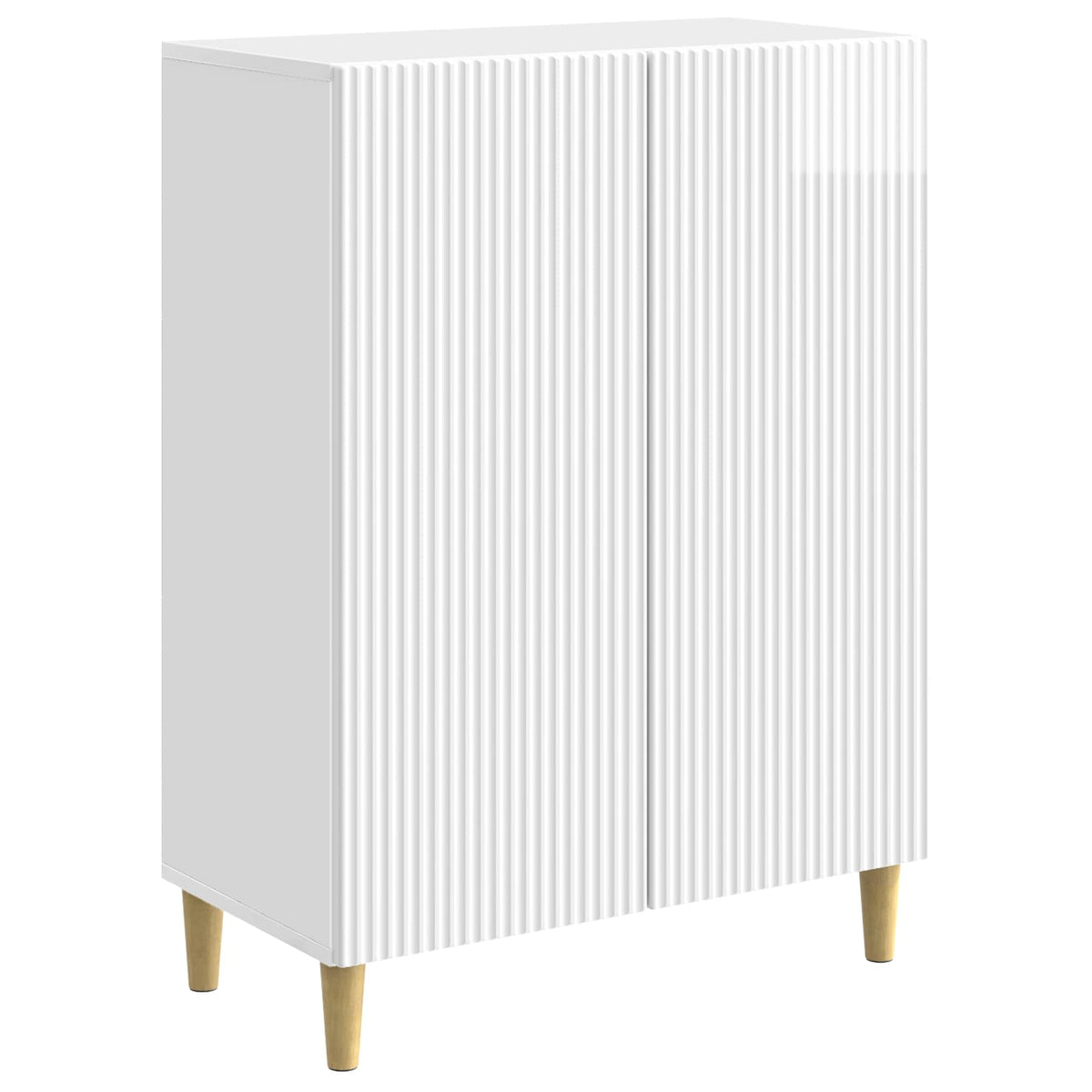 Servírovací Skříň Bílá S Vysokým Leskem 66 X 34,5 X 90 Cm