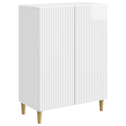 Servírovací Skříň Bílá S Vysokým Leskem 66 X 34,5 X 90 Cm