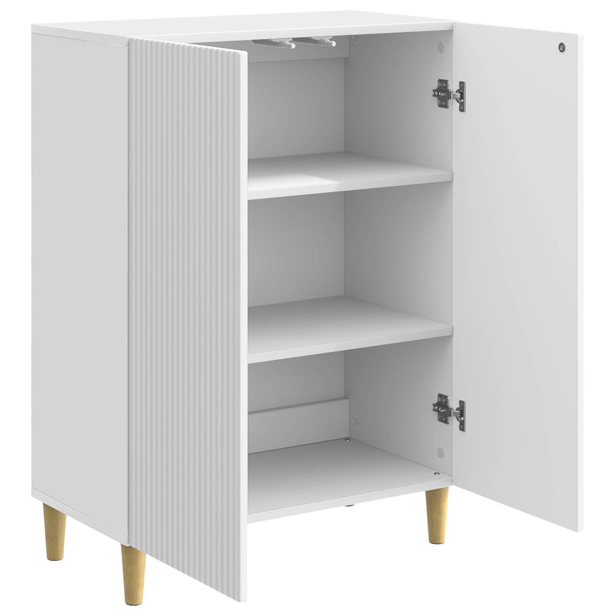 Servírovací Skříň Bílá S Vysokým Leskem 66 X 34,5 X 90 Cm