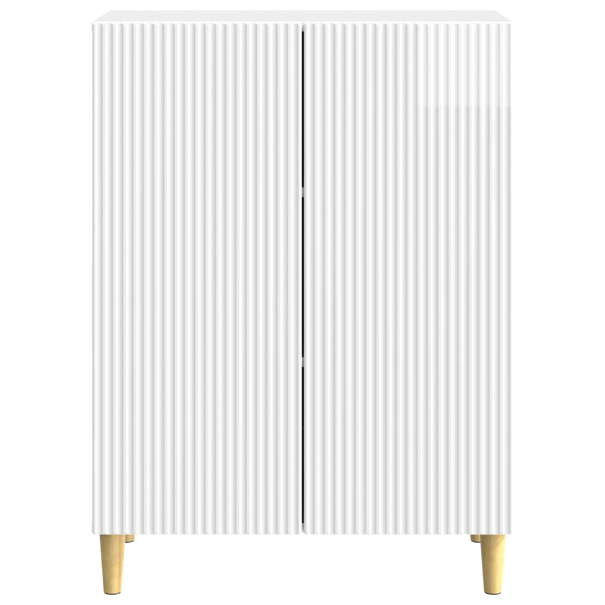 Servírovací Skříň Bílá S Vysokým Leskem 66 X 34,5 X 90 Cm