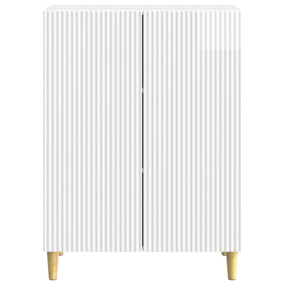 Servírovací Skříň Bílá S Vysokým Leskem 66 X 34,5 X 90 Cm